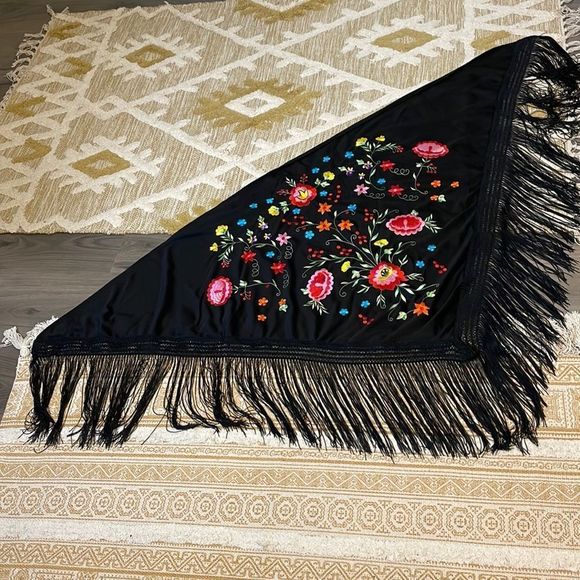 Accessories - Black Boho Scarf